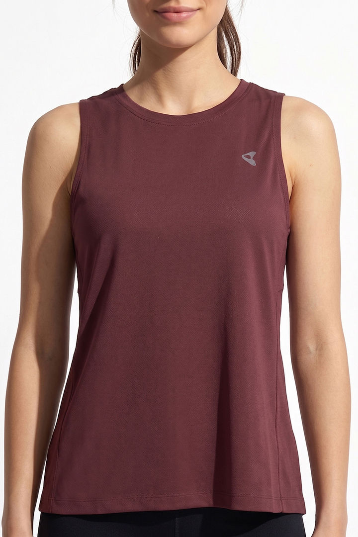 Zelocity Quick Dry Contour Tank Top - Friar Brown — image 4